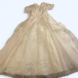 VTG late 50s-60s modest wedding dress